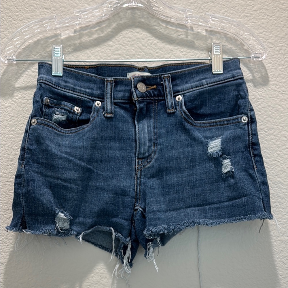 Levi’s Mid Length Cut Off Jean Shorts Size 24 EUC